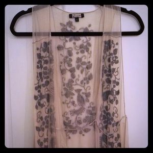 Rozae Nichols size 6 transparent vest